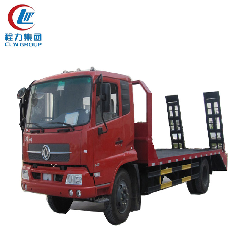 10 Ton Dongfeng Flatbed Truck For Excavator Transport