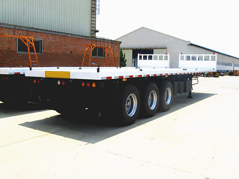 3 Axles 40Ft Flatbed Container Semi Trailers