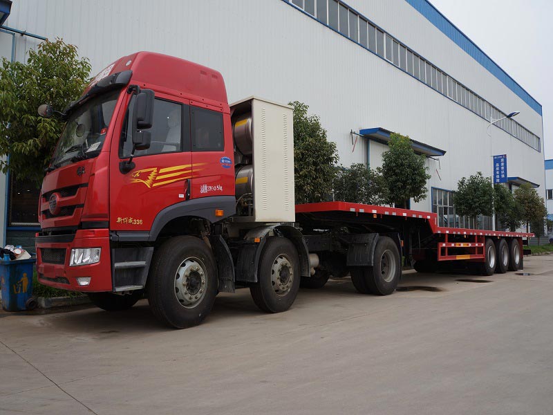 3 Axles 80Tons Low Bed Semi Trailers