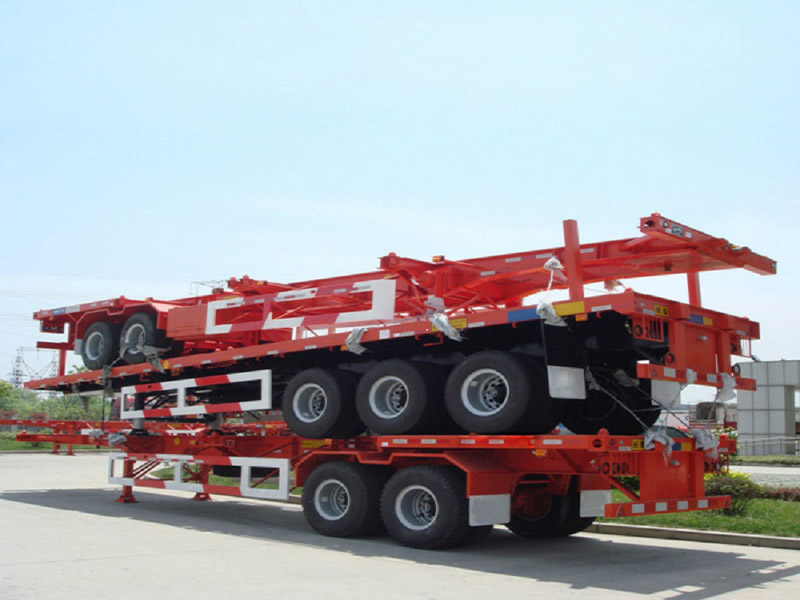 3 Axles 80Tons Low Bed Semi Trailers