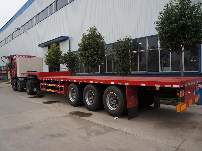 3 Axles 80Tons Low Bed Semi Trailers