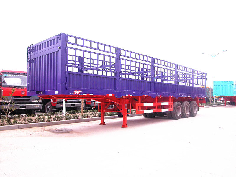 3 Axles 60Tons Side Wall Cargo Semi Trailers