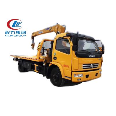 Dongfeng 3Tons Sliding Platform Recovery Trucks With Crane